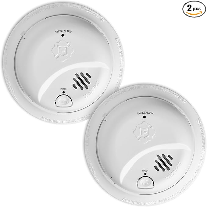 First Alert SMI100, Battery-Operated Smoke Alarm, 2-Pack